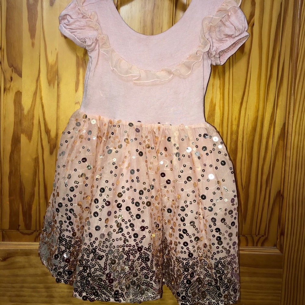 Toddler Rose Gold Sequin dress.